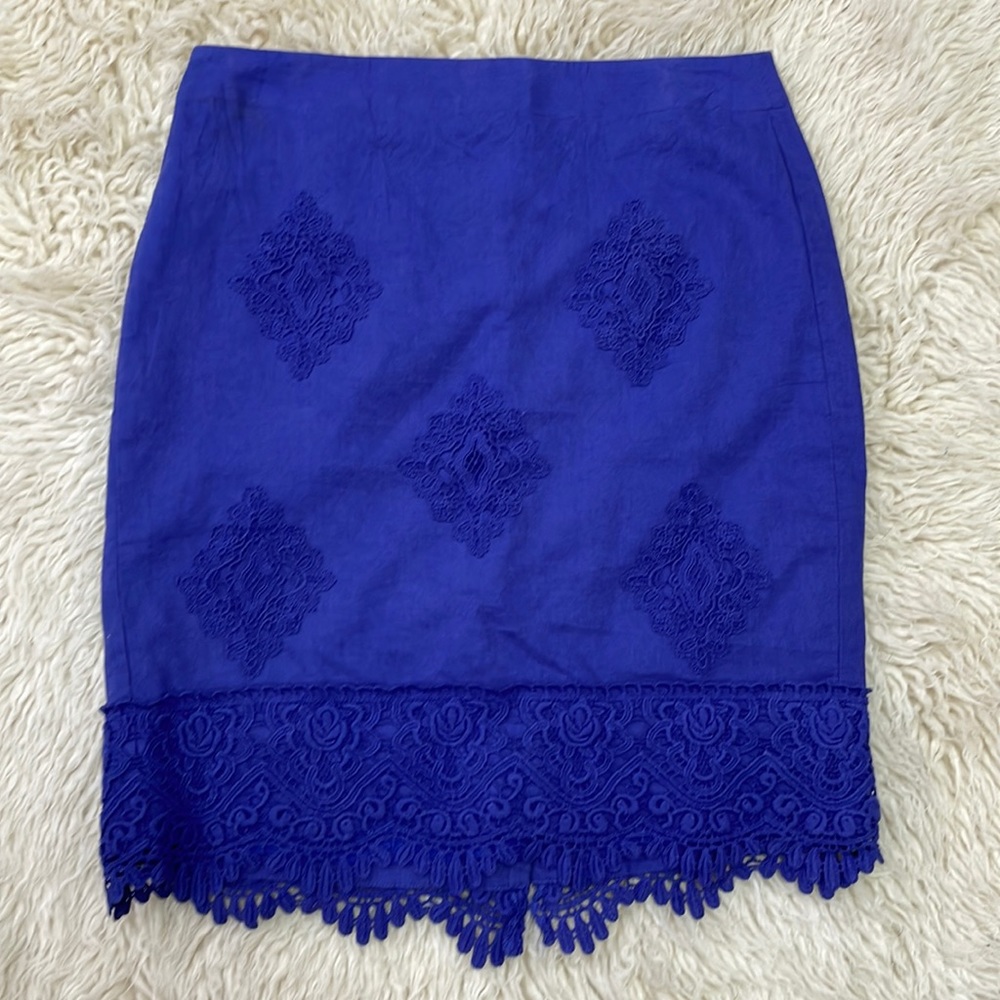 Purple pencil skirt